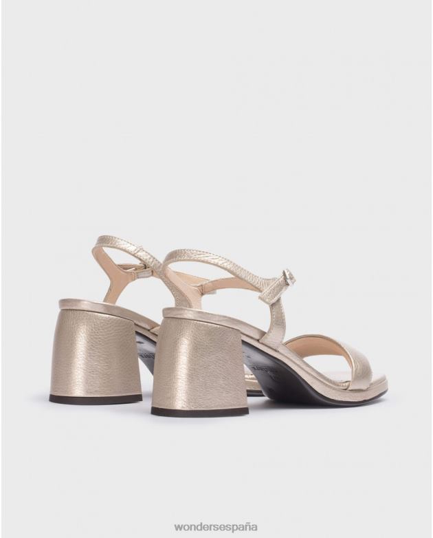 sandalia río platino oro mujer Wonders 4048660 calzado