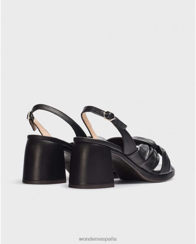 sandalia salvaje negra mujer Wonders 40486311 calzado