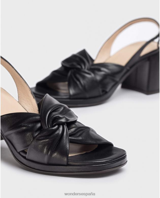 sandalia salvaje negra mujer Wonders 40486311 calzado