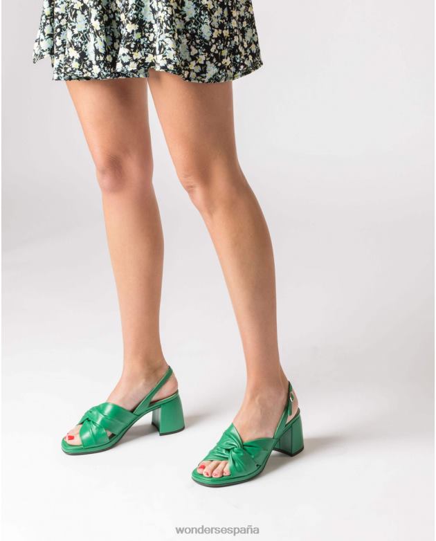 sandalia salvaje verde jade mujer Wonders 4048682 calzado