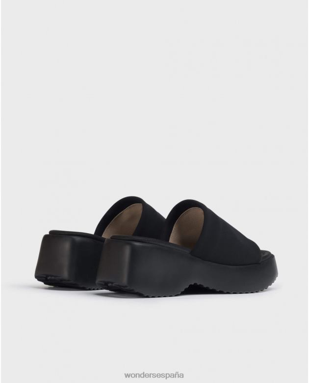 sandalia susan negra negra mujer Wonders 40486287 calzado