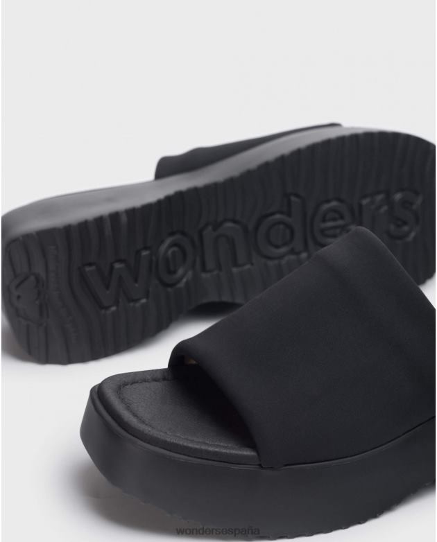 sandalia susan negra negra mujer Wonders 40486287 calzado
