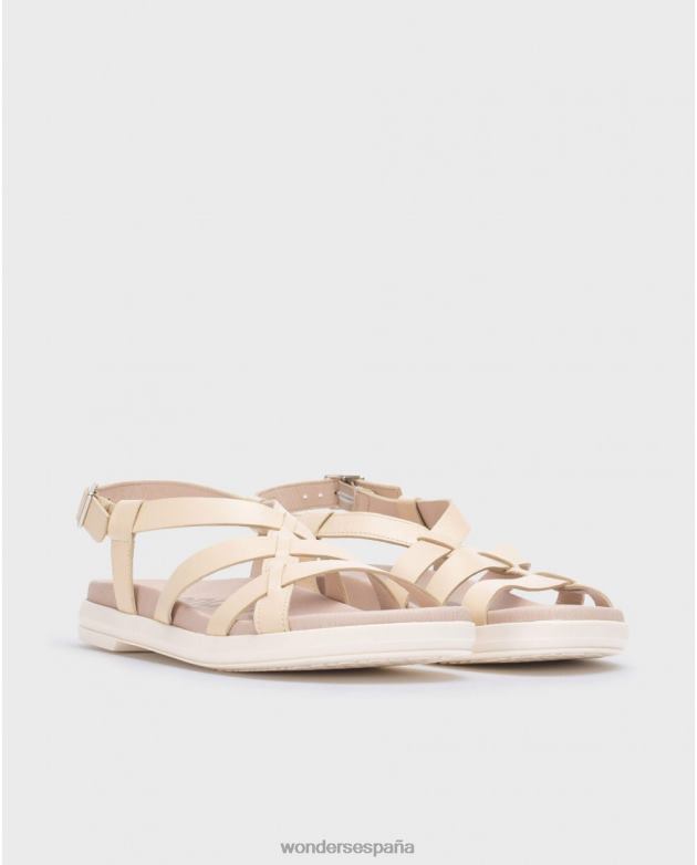 sandalia toni beige natural mujer Wonders 4048619 calzado