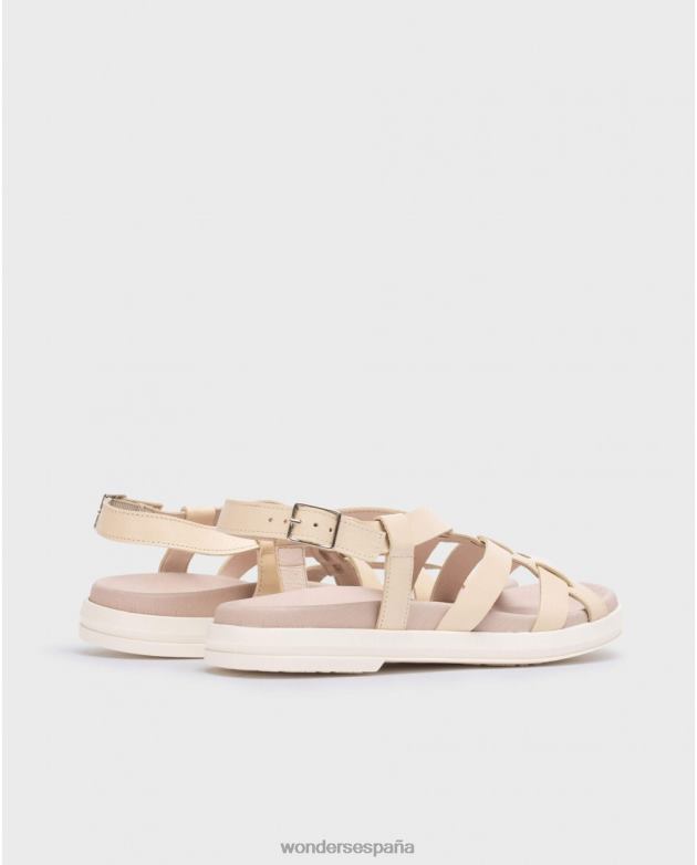 sandalia toni beige natural mujer Wonders 4048619 calzado