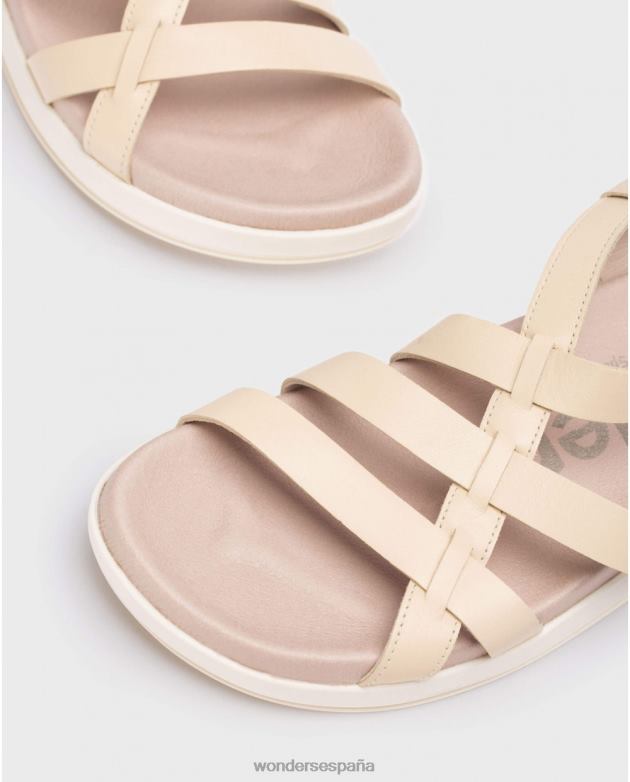 sandalia toni beige natural mujer Wonders 4048619 calzado