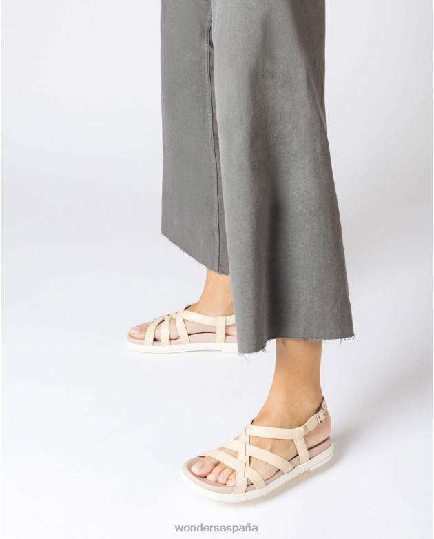 sandalia toni beige natural mujer Wonders 4048619 calzado