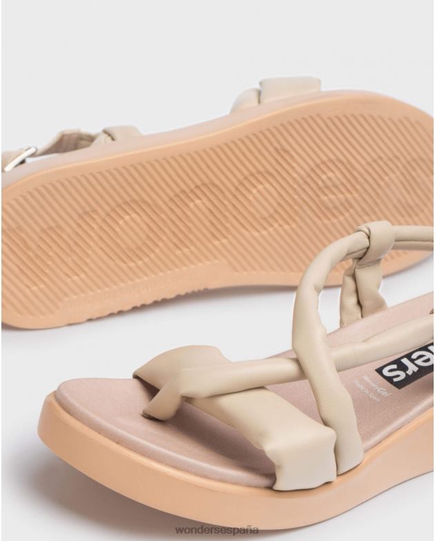sandalia tubo natural mujer Wonders 4048621 calzado