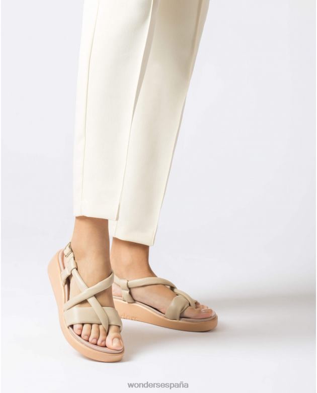 sandalia tubo natural mujer Wonders 4048621 calzado