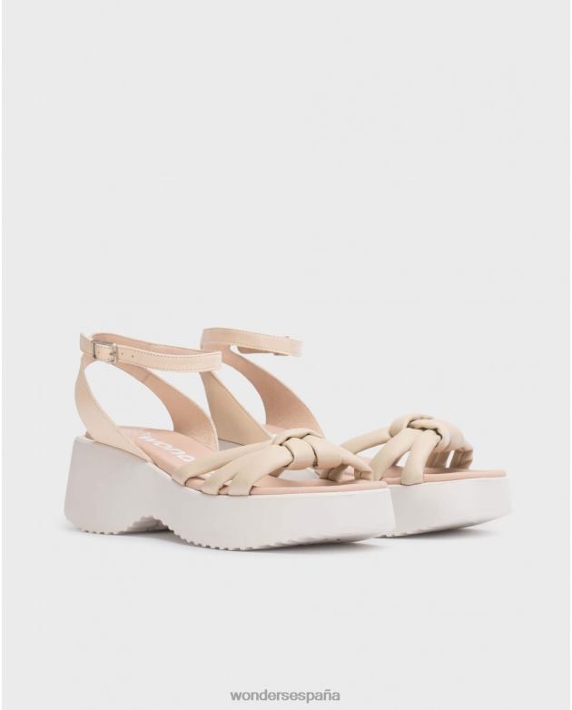 sandalia vega beige natural mujer Wonders 40486254 calzado