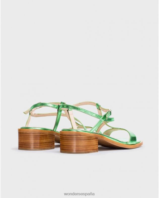 sandalia verde titán mellic aurora mujer Wonders 40486340 calzado