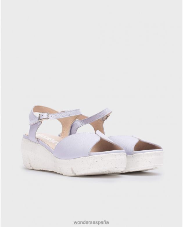 sandalia violeta lavanda mujer Wonders 40486250 calzado