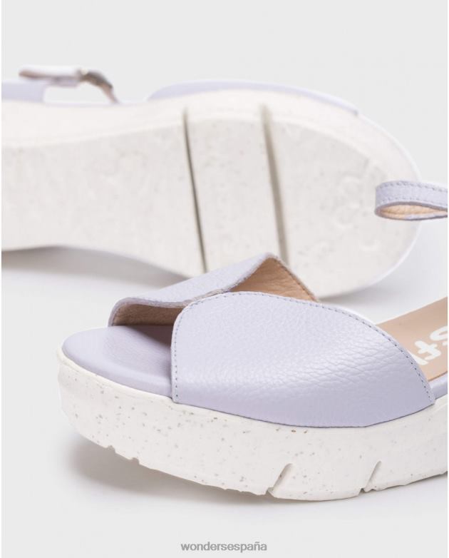 sandalia violeta lavanda mujer Wonders 40486250 calzado