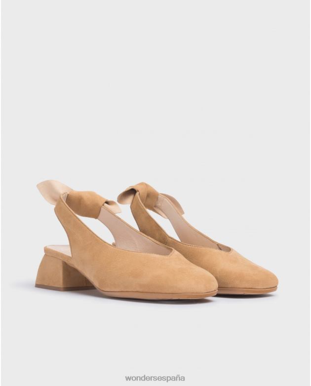 zapato audrey marrón arena mujer Wonders 40486216 calzado