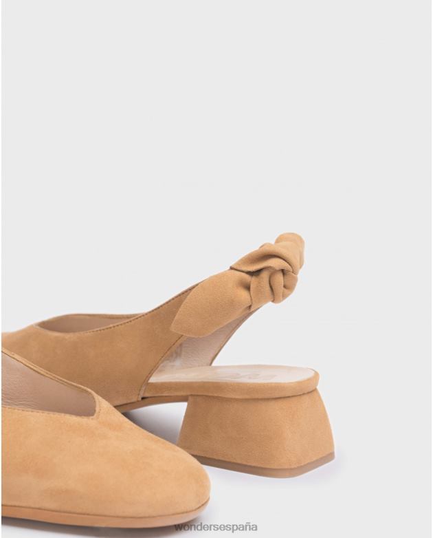 zapato audrey marrón arena mujer Wonders 40486216 calzado