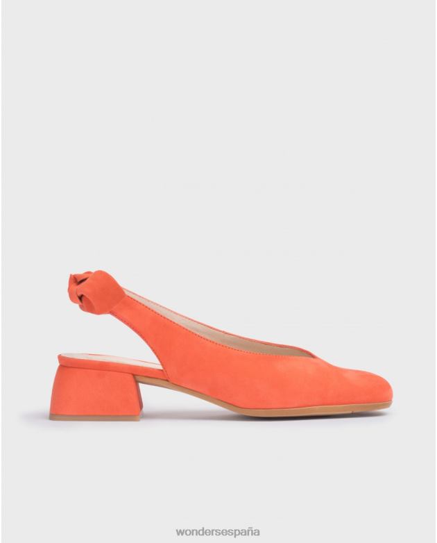zapato audrey naranja coral mujer Wonders 40486215 calzado