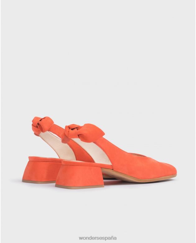 zapato audrey naranja coral mujer Wonders 40486215 calzado