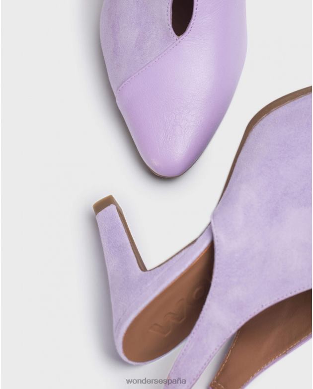 zapato de salón corte v lila mujer Wonders 40486416 calzado