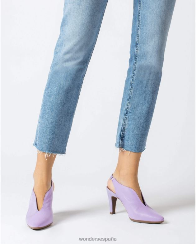zapato de salón corte v lila mujer Wonders 40486416 calzado