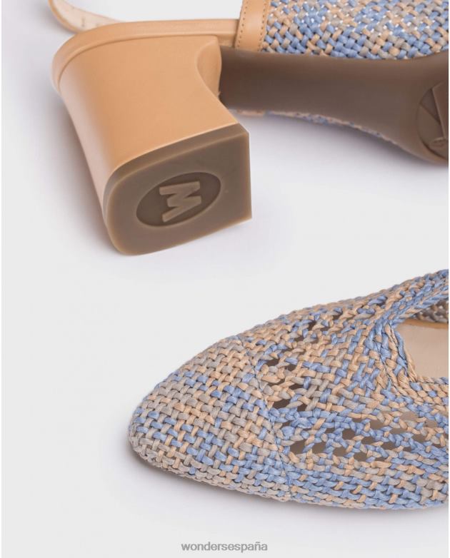 zapato lexi azul/negro arena mujer Wonders 40486143 calzado