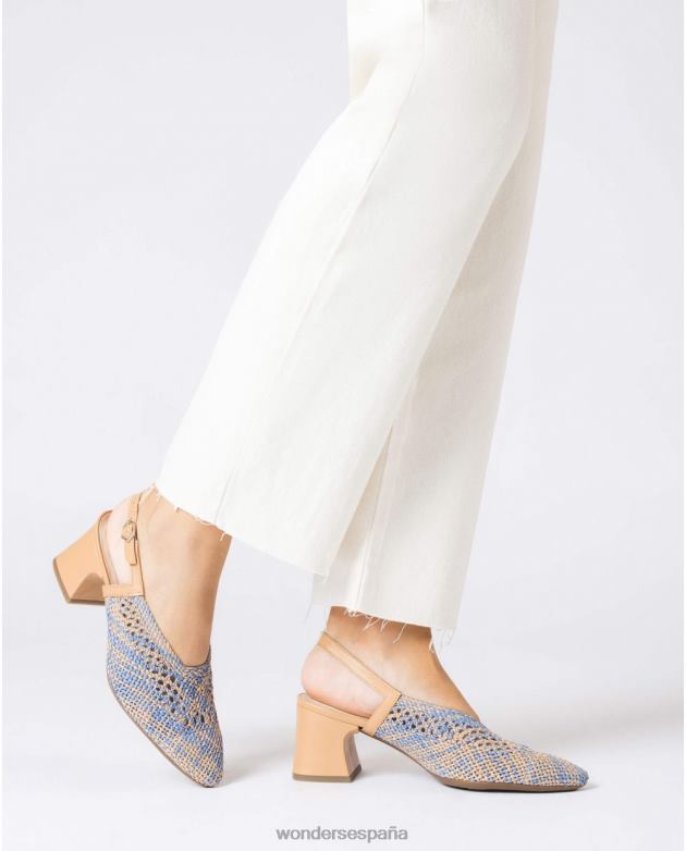 zapato lexi azul/negro arena mujer Wonders 40486143 calzado