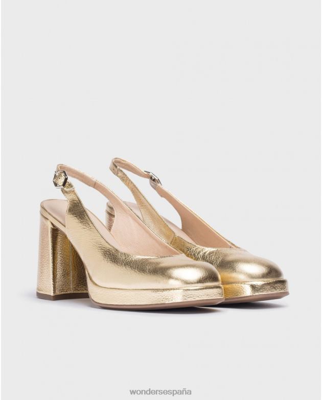 zapato lexi dorado metalizado mujer Wonders 40486193 calzado