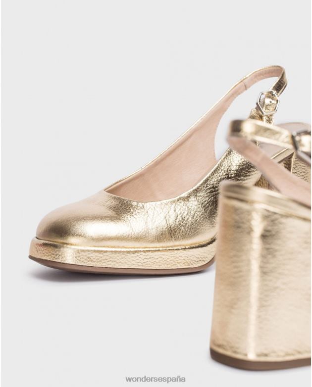 zapato lexi dorado metalizado mujer Wonders 40486193 calzado
