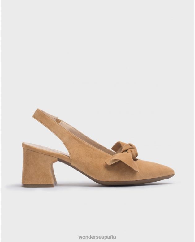 zapato lexi marron arena mujer Wonders 40486138 calzado