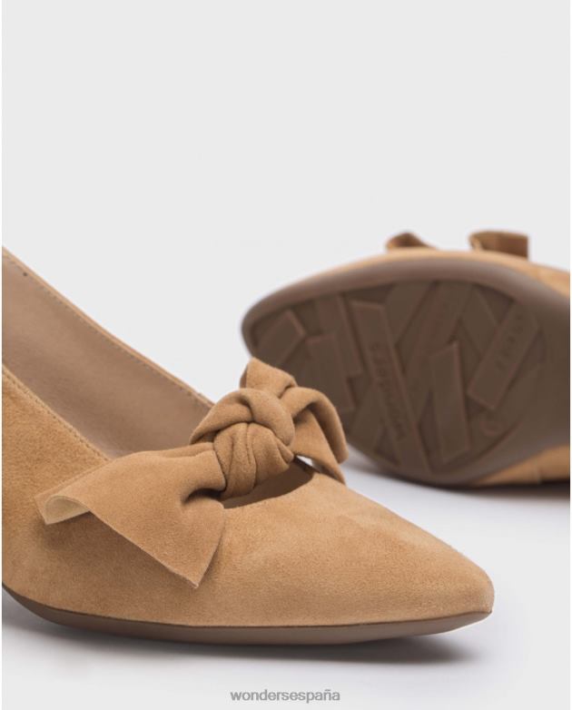zapato lexi marron arena mujer Wonders 40486138 calzado