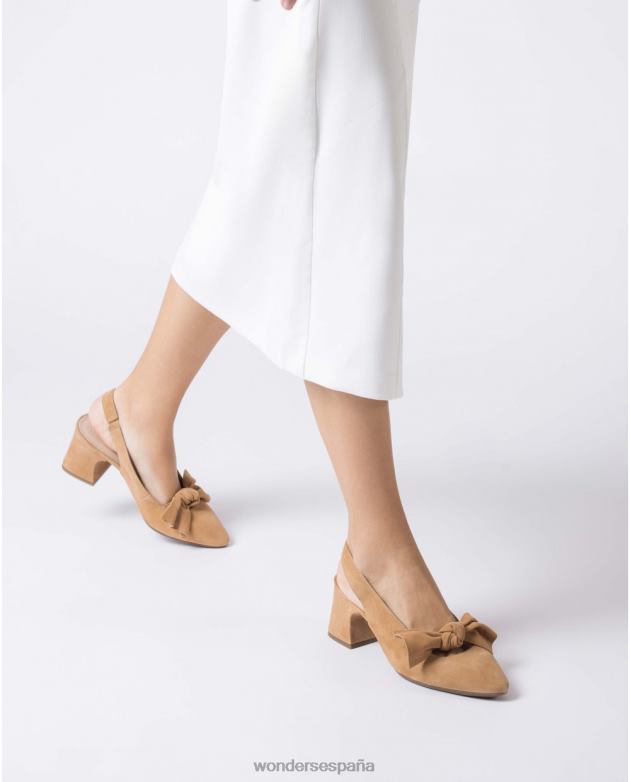 zapato lexi marron arena mujer Wonders 40486138 calzado