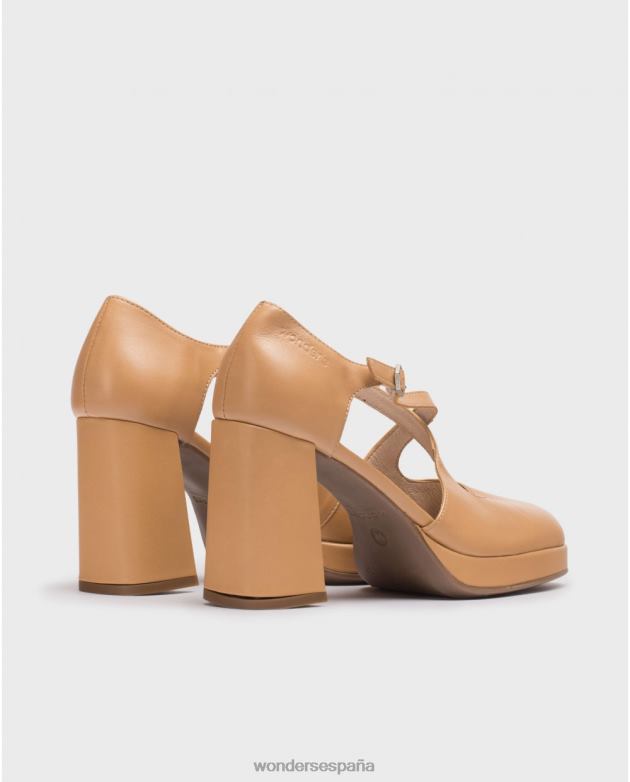 zapato lexi negro arena mujer Wonders 40486114 calzado