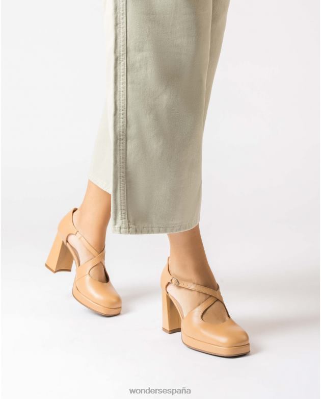 zapato lexi negro arena mujer Wonders 40486114 calzado