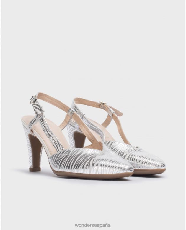 zapato lexi plateado mujer Wonders 4048664 calzado