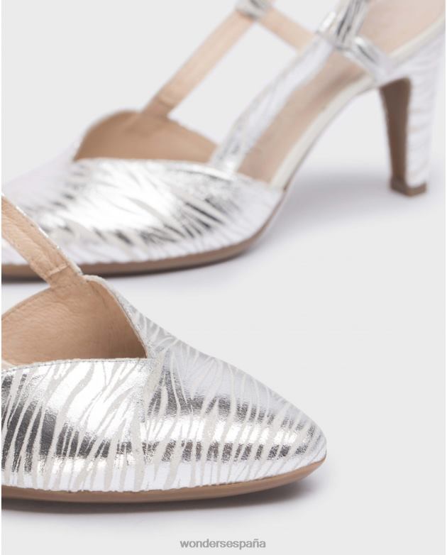 zapato lexi plateado mujer Wonders 4048664 calzado