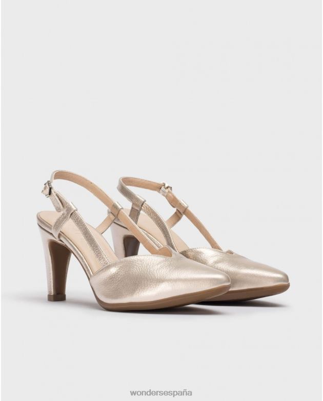 zapato lexi platino oro mujer Wonders 4048657 calzado