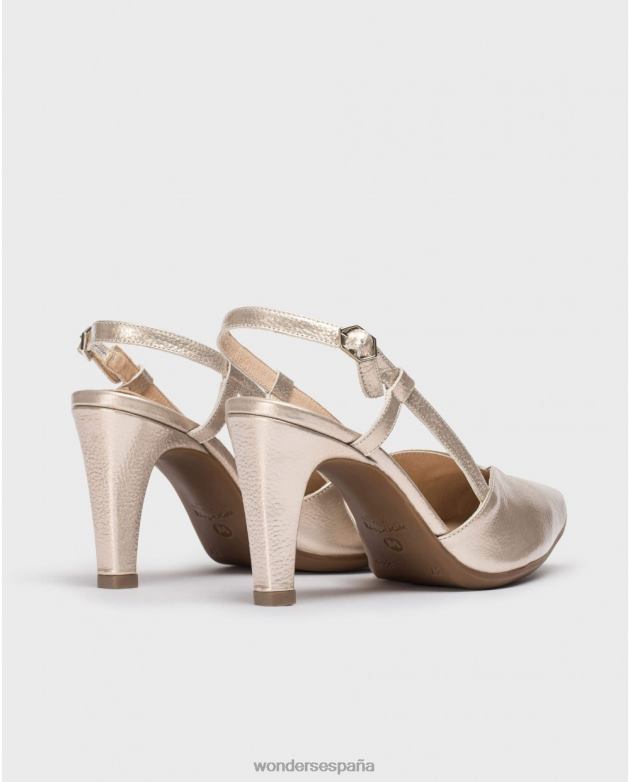 zapato lexi platino oro mujer Wonders 4048657 calzado
