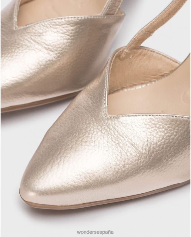 zapato lexi platino oro mujer Wonders 4048657 calzado