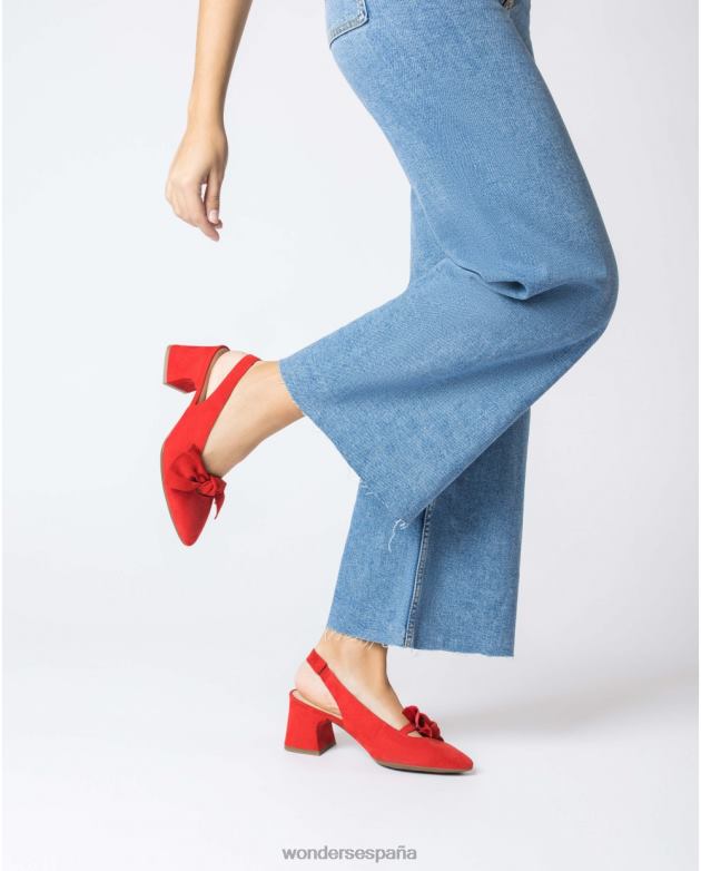 zapato lexi rojo negro mujer Wonders 40486137 calzado