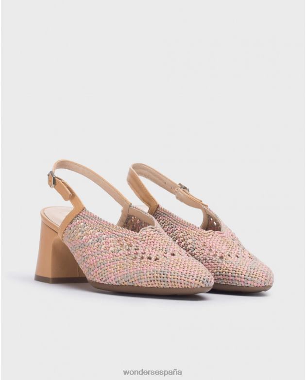 zapato lexi rosa/negro arena mujer Wonders 40486145 calzado