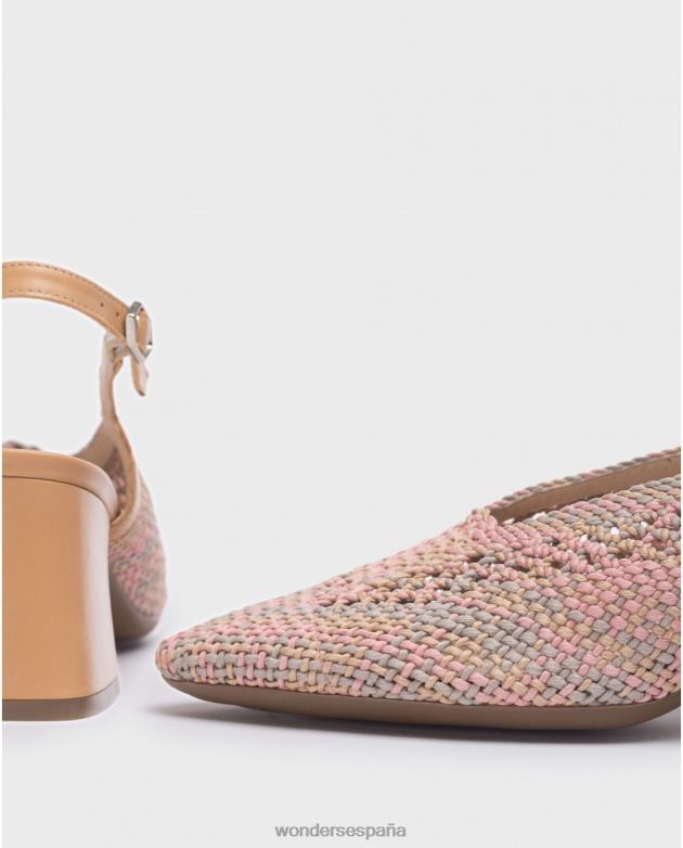 zapato lexi rosa/negro arena mujer Wonders 40486145 calzado
