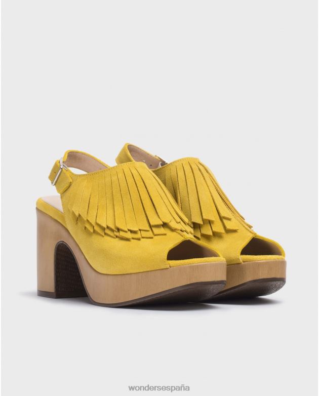 zapato vaiana lima amarillo mujer Wonders 40486210 calzado