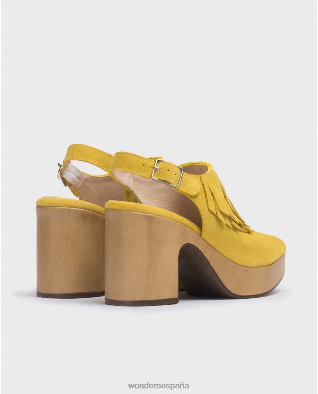 zapato vaiana lima amarillo mujer Wonders 40486210 calzado