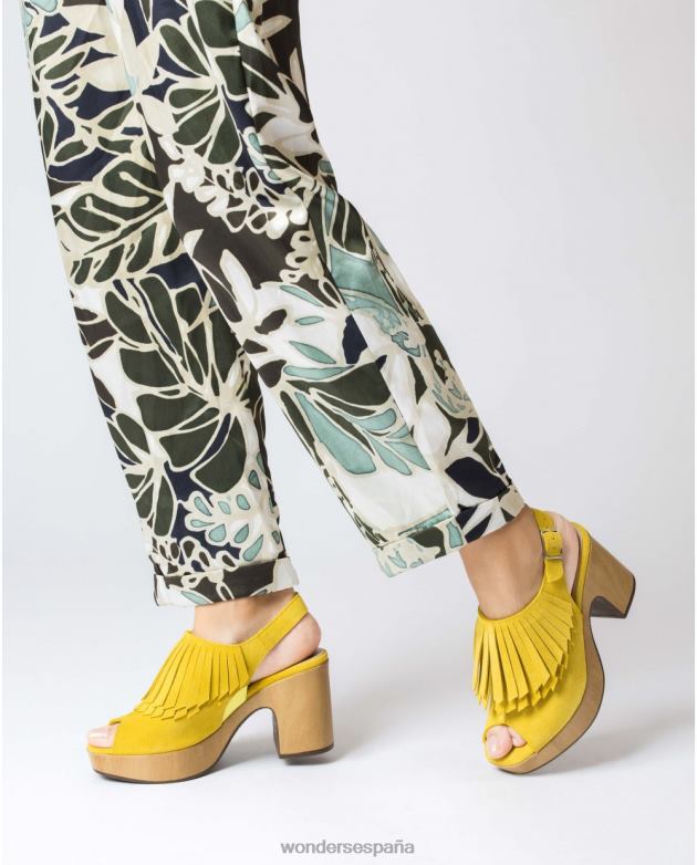 zapato vaiana lima amarillo mujer Wonders 40486210 calzado
