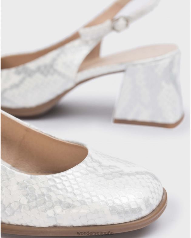 zapatos adele plateados mujer Wonders 40486194 calzado