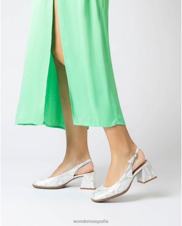 zapatos adele plateados mujer Wonders 40486194 calzado