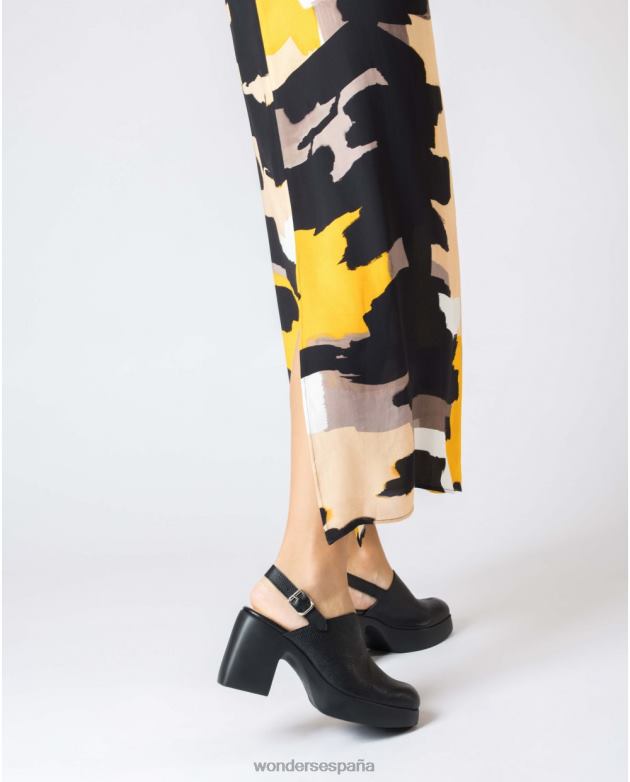 zapatos alaska negro negro mujer Wonders 40486152 calzado