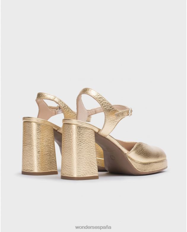 zapatos azul dorado mujer Wonders 4048650 calzado