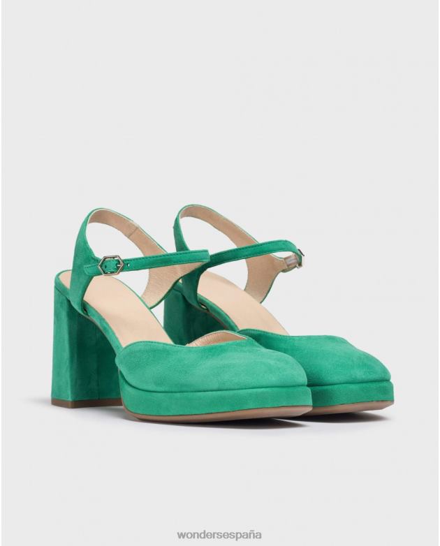 zapatos azul verde jade mujer Wonders 4048690 calzado