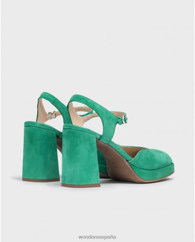 zapatos azul verde jade mujer Wonders 4048690 calzado