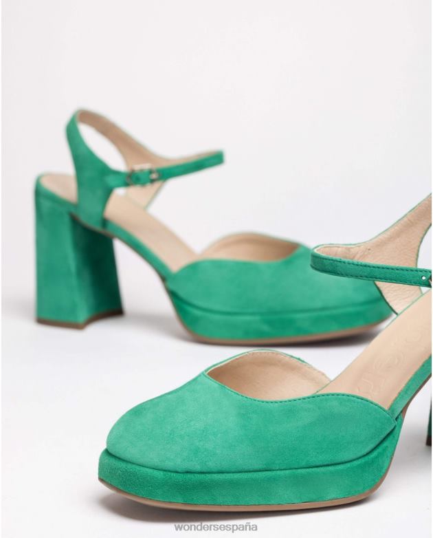 zapatos azul verde jade mujer Wonders 4048690 calzado