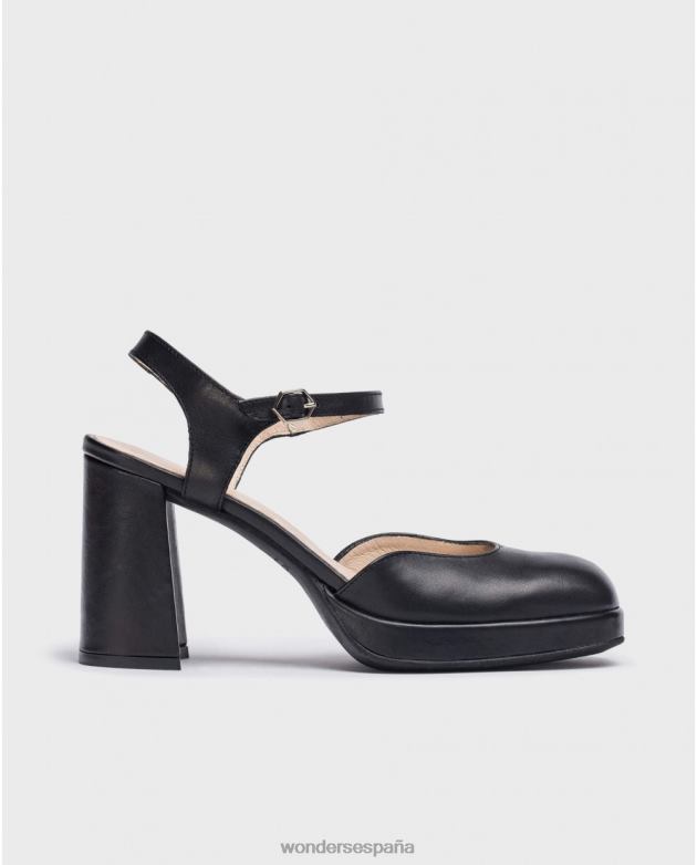 zapatos negros negros azules mujer Wonders 40486196 calzado